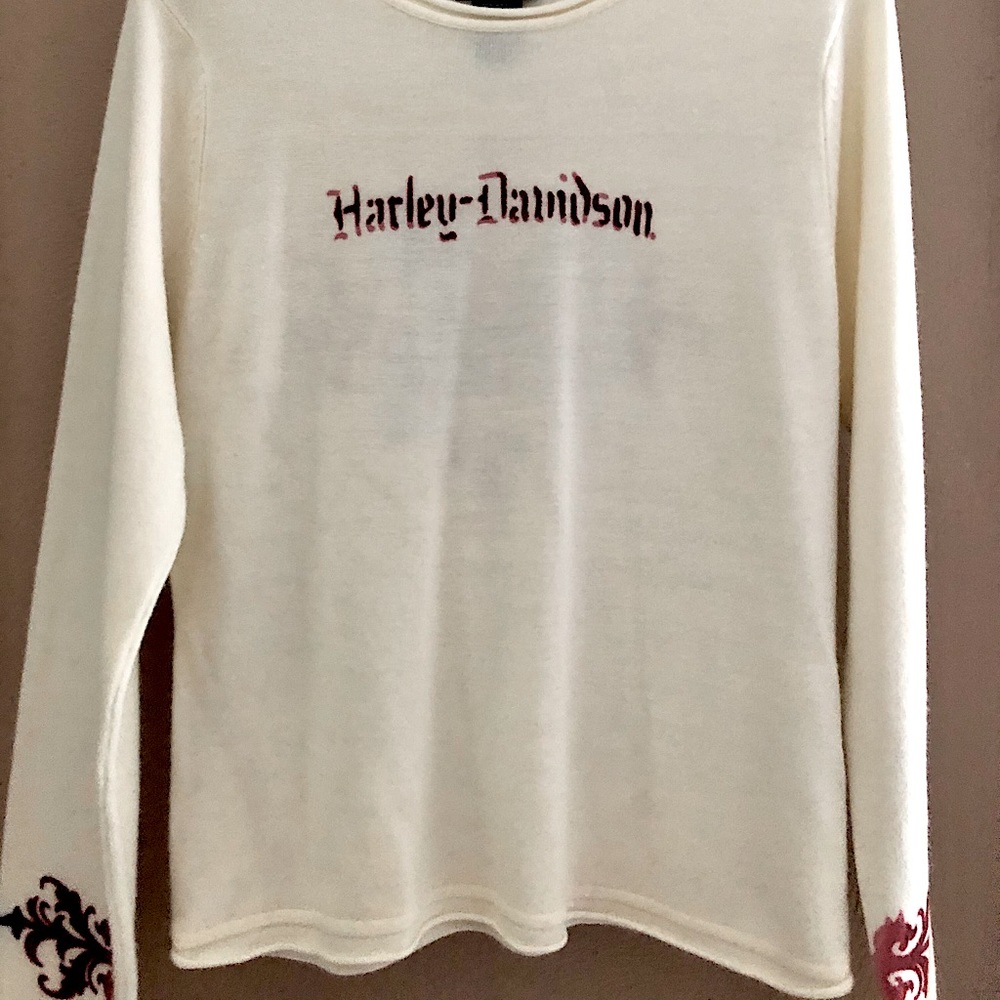 AUTHENTIC Harley Davidson soft cream sweater L